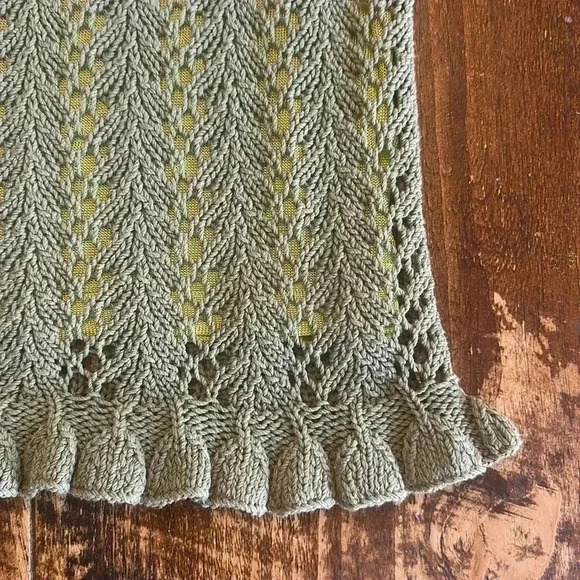 Sigrid Olsen | “Herb Garden” Silk & Cotton Knitted Tank Top in Everglade - Picture 3 of 7